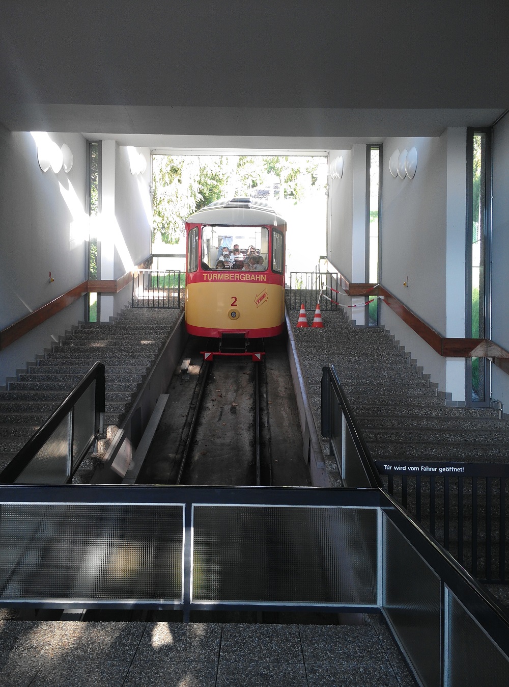 arriv�e station d'aval